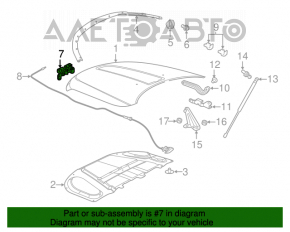 Замок капота Dodge Durango 11-26