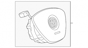 Подушка безпеки airbag в кермо водійська VW Jetta 19-26