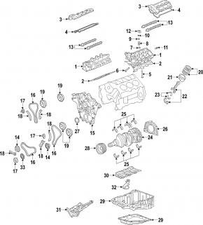 Коленвал Chevrolet Camaro 16-21 3.6 К:71,00 Ш:57,30