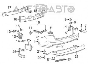 Заглушка заднего бампера левая Toyota Avalon 13-18