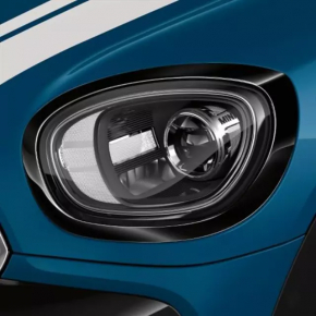 Обрамление фары на капоте правое Mini Cooper Countryman 17-22 черный глянец