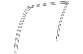 Уплотнитель стекла задний левый Toyota Prius 50 16-18