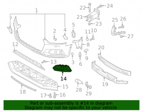 Решетка переднего бампера правая Audi A5 F5 19-19 без радара, черная, S-Line