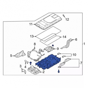 Аккумуляторная батарея ВВБ в сборе Ford Escape MK4 20-22 hybrid, 71к