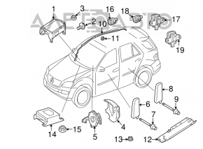 Модуль srs airbag компьютер подушек безопасности Mercedes X164 GL