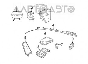 Модуль srs airbag компьютер подушек безопасности Jeep Patriot 11-14