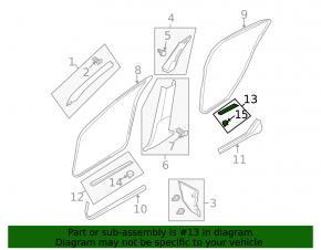 Накладка порога наруж задняя левая Infiniti G25 G35 G37 4d 06-09 черная