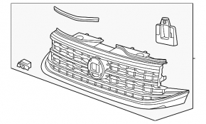 Решетка радиатора grill Volkswagen Atlas 21-23 R-Line