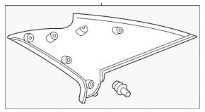 Накладка задней стойки левая Toyota Camry v30 2.4