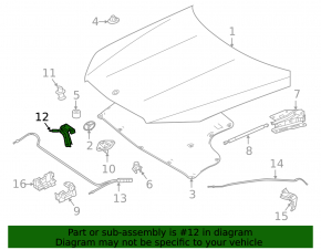 Крючок замка капота Mercedes W167 GLE 350 450 20-26