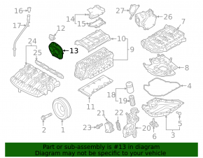 Крышка помпы Audi A4 B9 17-25 2.0T