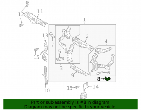 Кронштейн передний фартука крыла левого Lexus RX330 RX350 RX400h 04-08