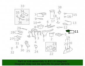 Подстаканники панель Acura MDX 07-13 графит, царапины