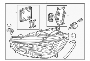 Фара передняя левая в сборе Audi A6 C7 12-15 дорест LED