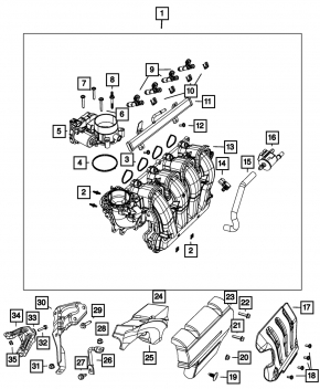 Коллектор впускной Chrysler 200 15-17 2.4