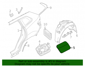 Лючок бензобака BMW X3 G45 25-26