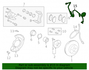 Датчик ABS передний правый Lexus RX300 RX330 RX350 RX400h 04-09