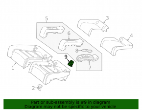 Накладка Isofix заднего ряда Mercedes GLC 16-22 черная
