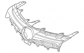 Решетка радиатора grill Toyota Camry v55 15-17 usa SE