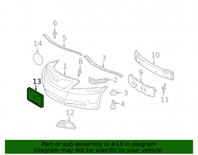 Рамка под номер передняя Toyota Camry v40 07-09