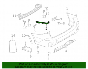 Кріплення заднього бампера праве бічне Subaru Outback 20-25