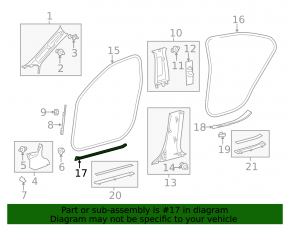 Накладка порога передняя левая внутренняя Lexus ES300h ES350 13-18 черн
