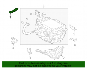 Крепление инвертора Toyota Avalon 13-18 2.5 hybrid