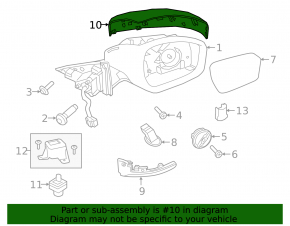 Кришка дзеркала ліва Land Rover Range Rover Evoque 20-23