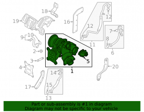 Турбина Audi A3 8V 15-20 2.0T, 154к