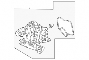 Корпус термостата у зборі Hyundai Tucson 23-26 2.5