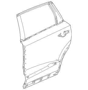 Дверь голая задняя левая Acura MDX 21-26 With sunshade, without type s advance, with sunshade, without type s advance, With sunshade, all, with sunshade, all