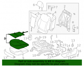 Водительское сидение Toyota Prius 30 10-14 с airbag, электро, подогрев, кожа, серое+светло серое, под чистку