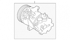Компресор кондиціонера Nissan Sentra 20-21