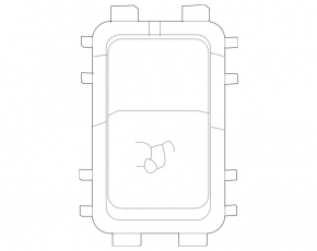 Кнопка открытия двери багажника салонная Mercedes W167 GLE 350 450 20-25 хром