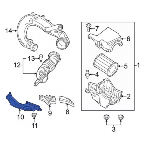 Воздухоприемник Ford Escape MK3 17-19 1.5Т