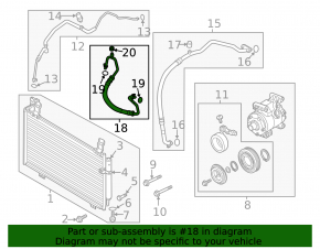 Трубка кондиционера конденсер-компрессор Mazda CX-5 15-16 2.0, 2.5