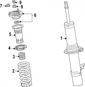 Пружина передняя левая Mazda CX-90 24-26