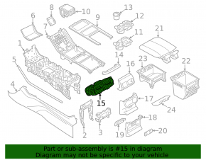 Дефлектор воздуховода центральной консоли Land Rover Range Rover Velar 18-23 черный