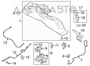 Трос переключения АКПП Nissan Versa 12-18
