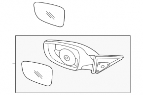Зеркало боковое левое в сборе Hyundai Veloster 12-13
