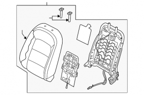 Пассажирское сидение Kia Forte 4d 14-14 без airbag