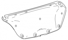 Обшивка крышки багажника Toyota Camry v70 18-18 черная, US