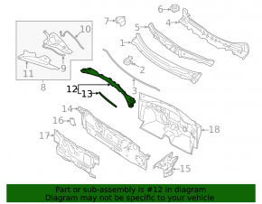 Распорка передних стоек Nissan Maxima A36 16-23