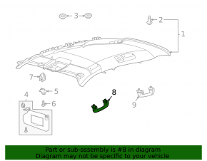 Ручка потолка передняя правая Ford Escape MK4 20-22 серая
