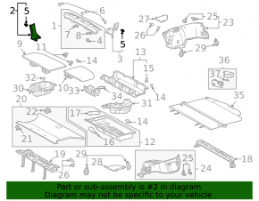 Накладка проема багажника правая Lexus RX300 RX330 RX350 RX400h 04-08 беж