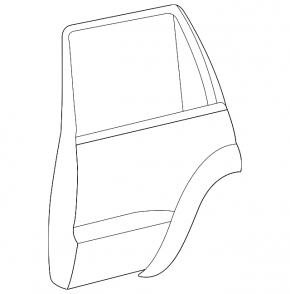 Двері голі задні ліві Toyota Land Cruiser 08-11