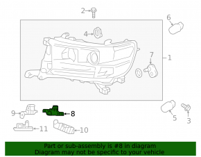 Крепление левой фары верхнее правое Toyota Land Cruiser 16-21 рест