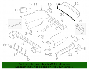 Молдинг заднього бампера центральний Mercedes E-class W212 10-13 AMG pkg