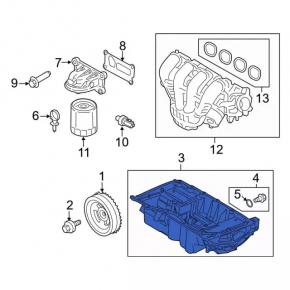 Поддон масляный Ford Escape MK4 23-26 1.5T