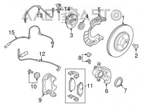 Кожух тормозного диска передний правый Mini Cooper F56 3d 14-